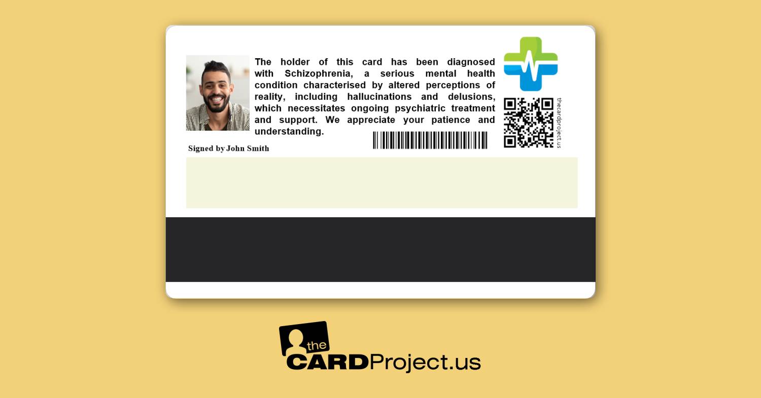 Schizophrenia Premium Medical Card (REAR)